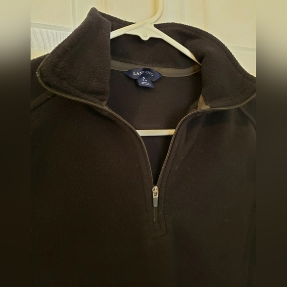 LANDS END WOMEN'S FLEECE 1/4 ZIP PULL OVER JACKET POLARTEC BLACK SIZE SMALL 6-8 - Picture 4 of 10